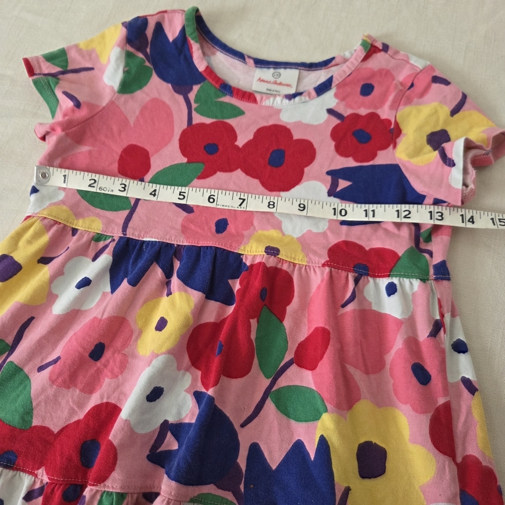Hanna Andersson Colorful Floral Kids Dress 100% Cotton Girls 8 Size 130 - Picture 8 of 11